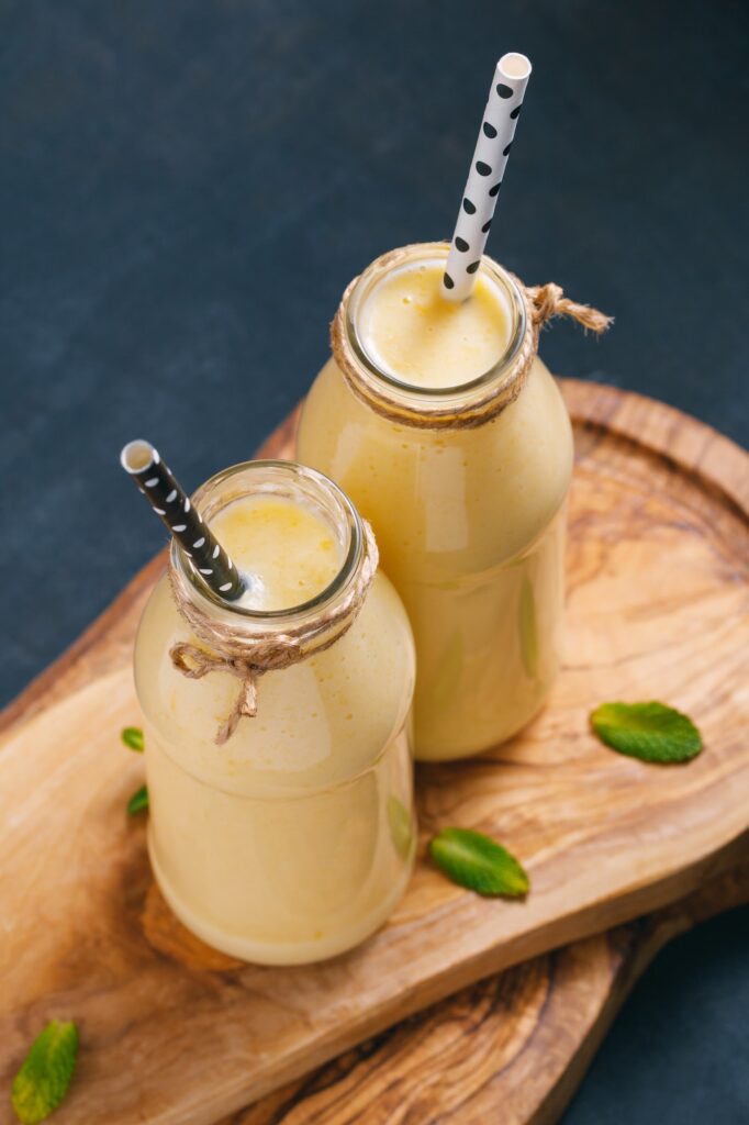 the yellow fruit smoothie