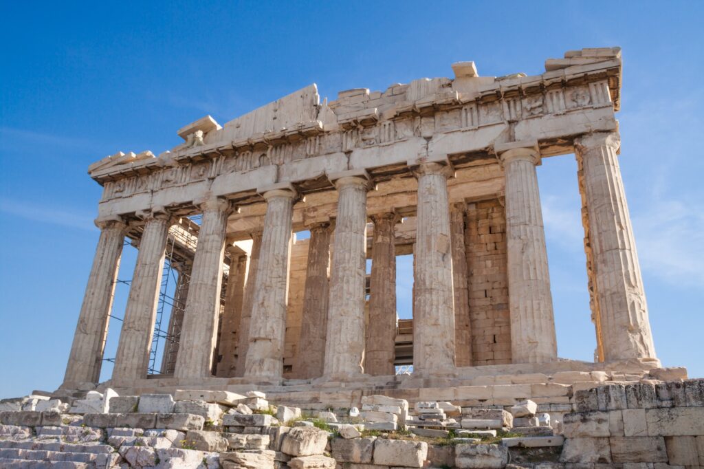 parthenon on the acropolis of athens greece