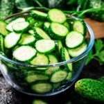 ripe sliced cucumber in a bowl 1 1 1